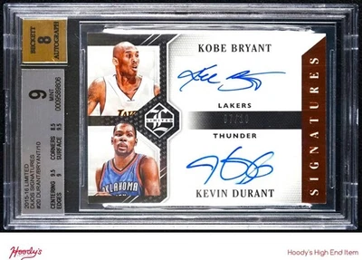 2015-16 Limited Duos Signatures Kevin Durant & Kobe Bryant doble automático 07/10 BGS 9 Foto 1 de 2