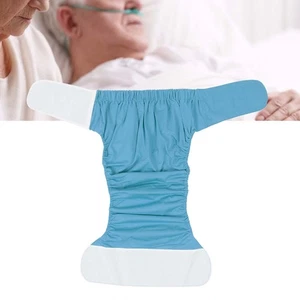 Waterproof Washable Reusable Adult Elderly Cloth Diapers Pocket Nappies (Blue - Picture 1 of 12