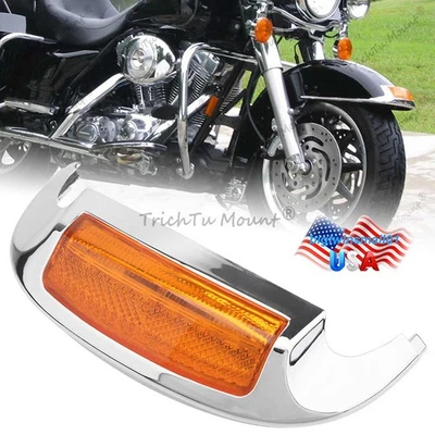 Luz de punta de guardabarros delantero para Harley Davidson Road King Electra Tri Glide CVO Foto 1 de 4