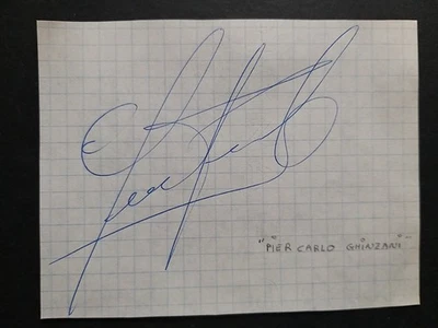 Formula 1 - Autografo Pier Carlo Ghinzani su bigliettino. - Immagine 1 di 2