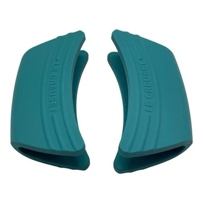 Le Creuset Silicone Handle Grips Set of 2 Caribbean New Covers