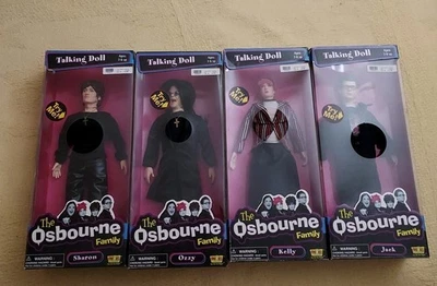 The Osbourne Family Talking Doll Juego Completo de 4 Jack Kelly Ozzy Sharon Nuevo en Caja Foto 1 de 4
