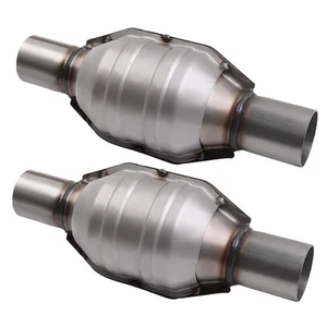 2PCS EPA 2.25inch Catalytic Converter 13inch Length Weld-on 400Cell Ceramic - Picture 1 of 13