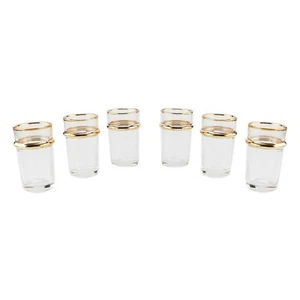 Juego de 6 vasos de chupito con borde dorado - Imagen 1 de 1
