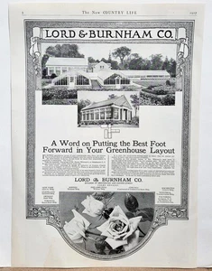 1917 Manhasset LI Payne Whitney Home Greenhouses Lord & Burnham Photo Print AD - Picture 1 of 2