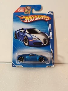 2010 Hot Wheels Hot Auction #2/10 Bugatti Veyron Satin Blue SEHR SELTEN - Bild 1 von 5