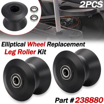 2 Elliptical Wheel Leg Roller 238880 For Proform GoldsGym Freespirit Nordictrack - Image 1 of 4