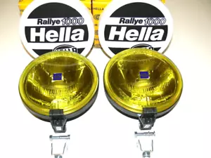 HELLA Zusatz Fernscheinwerfer Gelb mit Kappen Rallye 1000 Halogen NEU - Bild 1 von 5
