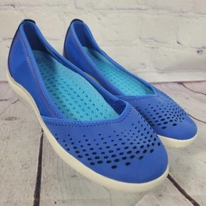 Land's End Women's Size 8.5 B Electric Blue Water Ballet Flats - Picture 1 of 7