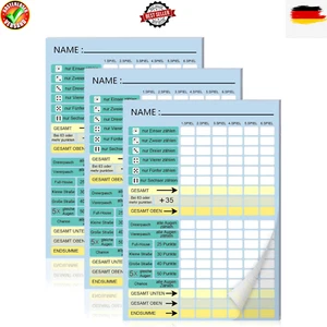 3 Stück Würfelspiel Block A6 Kniffel Block 10,5×14,8Cm Yatzy Block Würfel Gewinn - Bild 1 von 7