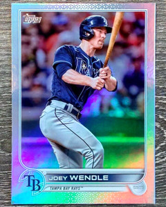 Joey Wendle 2022 Topps Series 1 Baseball 145 Rainbow Foil Card