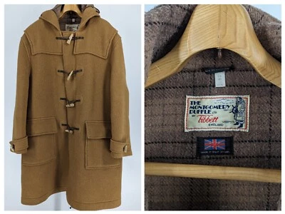 The Montgomery Duffle by Tibbett England Horn Toggle Hooded Flannel Line Jacket - Image 1 of 4