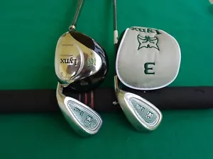 Junior Jr Lynx Golf Club Set Fairway Driver 5 Iron & 9 Iron Kids RH Youth Childs - Picture 1 of 6