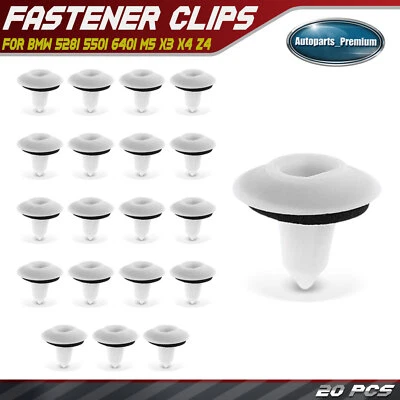 20Pcs Nylon Trim Mounting Fastening Clip with Seal for BMW 528i 550i 51717154239 - Image 1 of 4