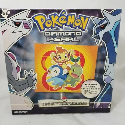 Pokemon Diamante y Perla Puzzle 100 Piezas Chimchar Piplup Turtwig COMPLETO Foto 1 de 4