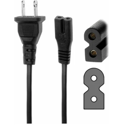 5.9ft Polarized Power Cord Cable Wire Lead For PHILIPS TV Vizio NISPT-2 2x18AWG - Image 1 of 4