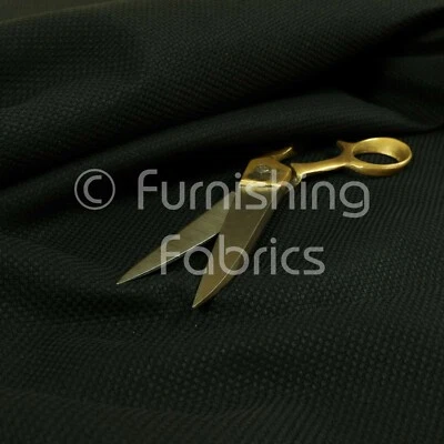 Tela para muebles cortina tapicería tejido cesta texturizado terciopelo suave en negro Foto 1 de 4