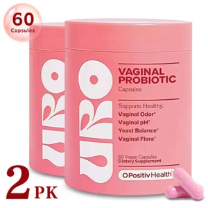 2PACK URO Vaginal Probiotics for Women pH Balance w/ Prebiotics Lactobacillus 60 - Bild 1 von 10