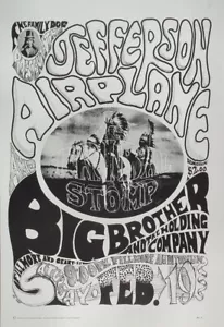 JEFFERSON AIRPLANE - BIG BROTHER & THE HOLDING CO. poster Avalon Ballroom FD001 - Picture 1 of 1