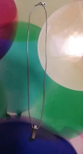 CYBYL Hals Kette Anhänger Stab Stein lila  925 Sterling Silber Schlangenkette - Bild 1 von 6