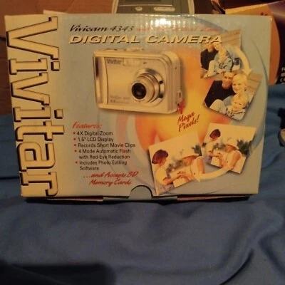 Vivitar Vivicam 4345 Digital Camera (Box & Accessories) - Image 1 of 4
