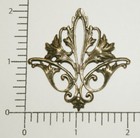 22713          Brass Oxidized Large Ornate Victorian Filigree Jewelry Finding