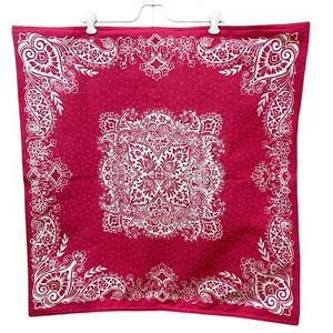 TOMMY HILFIGER Pink Euro Sham Bandana Print Boho Cotton Canvas Zip Cover Dorm - Picture 1 of 6