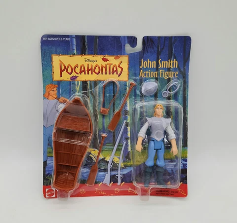 Disney’s Pocahontas John Smith Action Figure - Mattel 1995 new sealed Cover