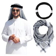 Arab Shemagh Muslim Keffiyeh Head Wrap Scarf Tactical Desert Black and White