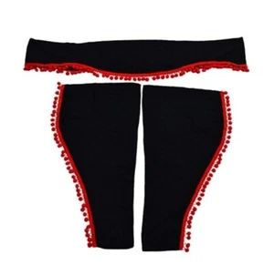 Black Cabin Curtains for Trucks with Decorative Red Tassels for Truck or Lorry - Picture 1 of 2