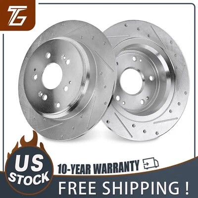 Rear Drilled Disc Brake Rotors for 2009 - 2015 Honda Pilot 2010 - 2013 Acura ZDX Foto 1 de 4