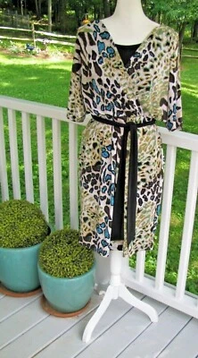 Marc Bouwer Small Animal luxe Cold Shoulder Dress casual career job party event - Image 1 of 4