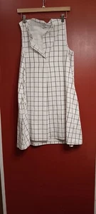 Madewell Sommerkleid Fensterscheibe kariert weiß mit schwarz & grau kariert, Minikleid M EUC - Bild 1 von 11