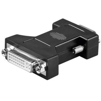 Adapter S-VGA D-SUB Monitor Stecker auf TFT DVI 24+5 Kupplung Buchse schwarz - Bild 1 von 2