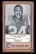 1975 Fleer LEONARD LENNY MOORE Immortal Roll Baltimore Colts Hall of Fame Card