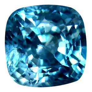 Piedra preciosa de circón azul camboya de 2,79 quilates (7 x 7 mm) sin calentar/sin tratar - Imagen 1 de 1