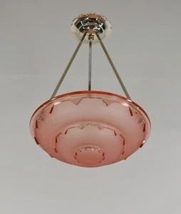 J.GAUTHIER (EJG, Ezan) :  French art deco chandelier . pendant 1930 France - Picture 1 of 11