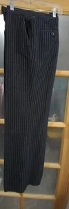 Pinstriped Pants Trousers American Living Navy Sz 12 100% Cotton Denim Perfect - Picture 1 of 8