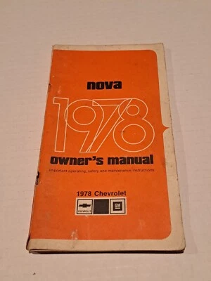 Chevrolet Nova 1978 manual del propietario libro de mantenimiento de seguridad OEM original #460296-C Foto 1 de 4