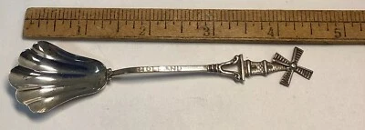 Moneda de plata holandesa vintage cuchara molino de viento móvil plata 7,8 gramos Foto 1 de 4