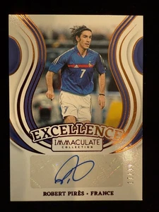 2024-25 Immaculate Soccer Robert Pires Auto 17/49 Excellence Autograph France  - Picture 1 of 2