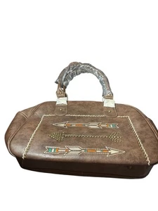 Borsa Montana West nuova senza etichette borsetta metallo martellato dettagli ricamo - Foto 1 di 8