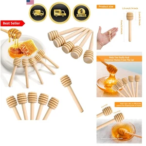 Honiglöffel Stab Holz Mini 100 Stück Rührer Nieselregen Honig für Gläser - Bild 1 von 10