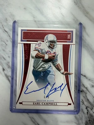 2024 Panini Flawless Update Earl Campbell Honored Ink 6/8! Houston Oilers - Image 1 of 2