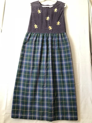 VTG Bobbie Brooks Jumper Dress Plaid Corduroy Sz 26W/28W 3X Christmas Holiday - Image 1 of 4