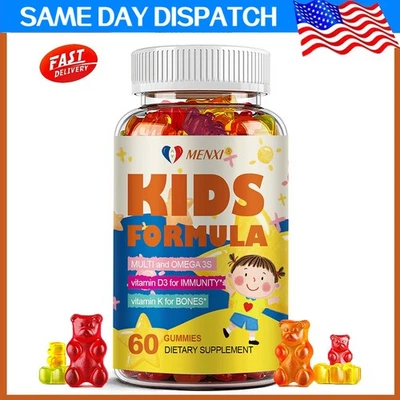 Gomitas multivitamínicas para niños - Vitaminas diarias para niños, vitamina C, D3 y apoyo de zinc Foto 1 de 4