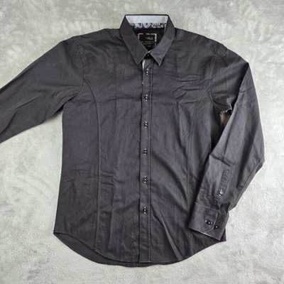 Eight X Premium Shirt Mens XL Black Slim Fit Long Sleeve Flip Cuff Banker Office - Image 1 of 4