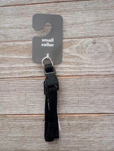 Schwarzes Hundehalsband klein 8-12 Zoll verstellbar neu - Bild 1 von 3