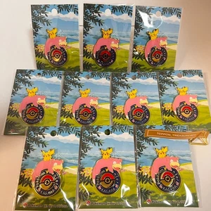 PokemonCenterKagawa Limited LogoPins Set of 10  Pikachu Slowpoke Japan NEW - Picture 1 of 2