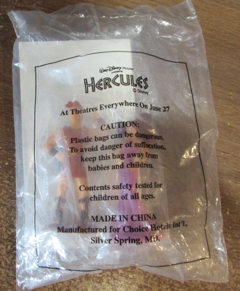 Minifigura de PVC de colección 1997 Disney Hércules Choice Hotels Hércules y Meg NUEVA Foto 1 de 1